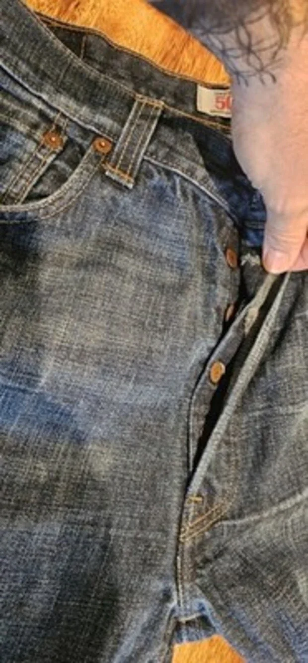 Levi's Men's 501 Series Blue Denim Straight Leg Button Fly Jeans 5-Pocket